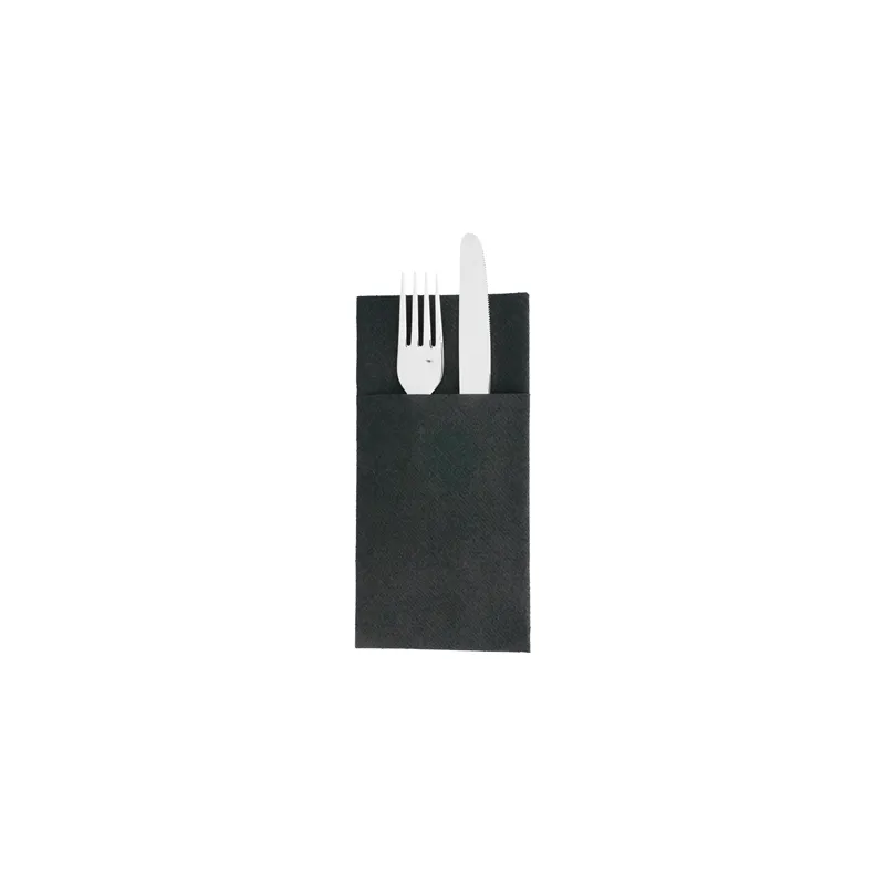 SERVIETTES KANGOUROU  55 G/M2 40x40 CM NOIR AIRLAID (700 UNITÉ)