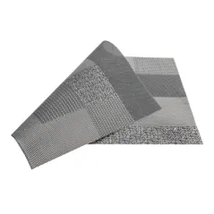 SETS DE TABLE MOSAÏQUE   45X30 CM NOIR PVC (12 UNITÉ)