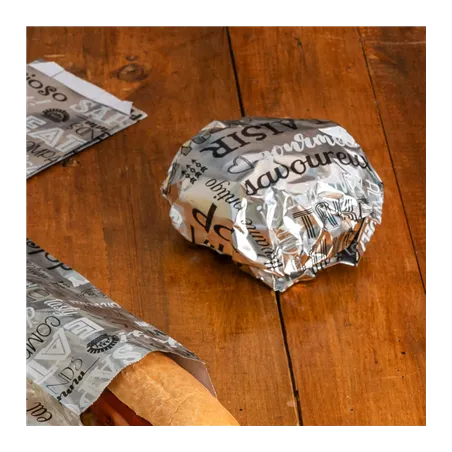 PAPIER INGRAISSABLE BASKET 'PAROLE' 35+20 G/M2 31x38 CM ARGENTE PARCHEMIN + ALUMINIUM (1000 UNITÉ)