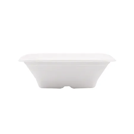 BOLS CARRÉS BIONIC 700 ML 18x18x6 CM BLANC BAGASSE (400 UNITÉ)
