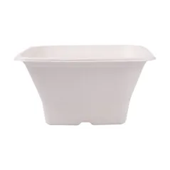 BOLS CARRÉS BIONIC 1,2 L 18x18x9 CM BLANC BAGASSE (400 UNITÉ)