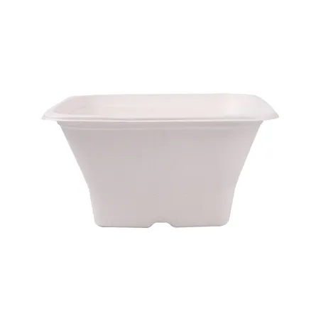 BOLS CARRÉS BIONIC 1,2 L 18x18x9 CM BLANC BAGASSE (400 UNITÉ)