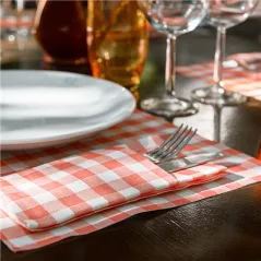 SETS DE TABLE LIKE LINEN 'VICHY' 70 G/M2 30x40 CM ROUGE SPUNLACE (800 UNITÉ)