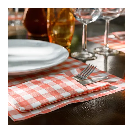 SETS DE TABLE LIKE LINEN 'VICHY' 70 G/M2 30x40 CM ROUGE SPUNLACE (800 UNITÉ)
