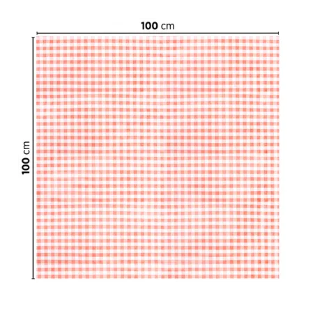 NAPPES PLIAGE M LIKE LINEN 'VICHY' 70 G/M2 100x100 CM ROUGE SPUNLACE (200 UNITÉ)