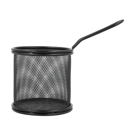 MINI FRITEUSES RONDES ARTINOX  Ø 9x8 CM NOIR ACIER (6 UNITÉ)
