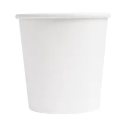GOBELETS BOISSONS CHAUDES 1 PAROI  120 ML - 4 oz 230 + 18 PE G/M2 Ø6,2/4,5x6 CM BLANC CARTON (1000 UNITÉ)