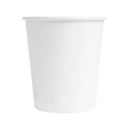 GOBELETS BOISSONS CHAUDES 1 PAROI  180 ML - 6 oz 260 + 18 PE G/M2 Ø7,2/5,3x7,8 CM BLANC CARTON (1000 UNITÉ)