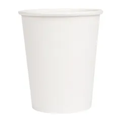 GOBELETS BOISSONS CHAUDES 1 PAROI  240 ML - 8 oz 280 + 18 PE G/M2 Ø8/5,6x9,2 CM BLANC CARTON (1000 UNITÉ)