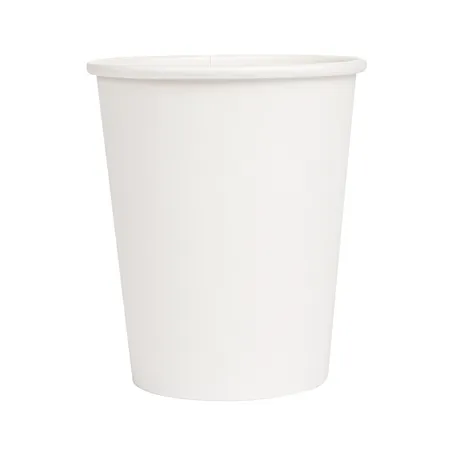 GOBELETS BOISSONS CHAUDES 1 PAROI  240 ML - 8 oz 280 + 18 PE G/M2 Ø8/5,6x9,2 CM BLANC CARTON (1000 UNITÉ)