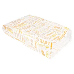 SACHETS CROISSANTS 'ORANGE PAROLE' 33 G/M2 19+8x35 CM BLANC CELLULOSE (250 UNITÉ)