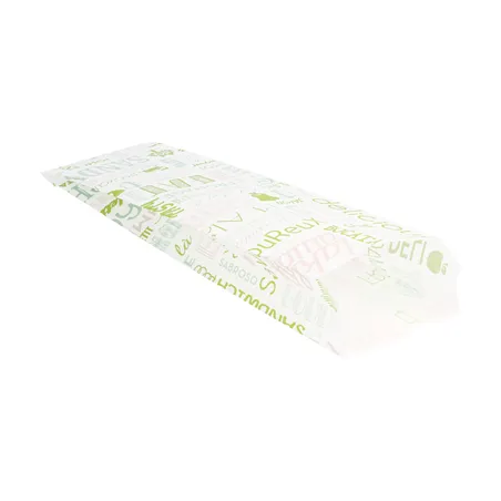 SACS BAGUETTES 'GREEN PAROLE' 32 G/M2 9+4x30 CM BLANC PARCH.INGRAISSABLE (500 UNITÉ)