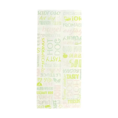 SACS SANDWICHS 'GREEN PAROLE' 32 G/M2 12+4x26 CM BLANC PARCH.INGRAISSABLE (500 UNITÉ)