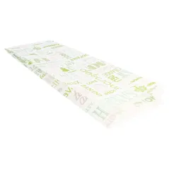 SACS BAGUETTTE GARNI 'GREEN PAROLE' 32 G/M2 12+4x35 CM BLANC PARCH.INGRAISSABLE (500 UNITÉ)