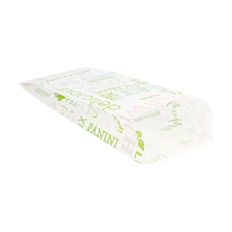 SACS SANDWICHS 'GREEN PAROLE' 35 G/M2 9+4x22 CM BLANC PARCH.INGRAISSABLE (500 UNITÉ)
