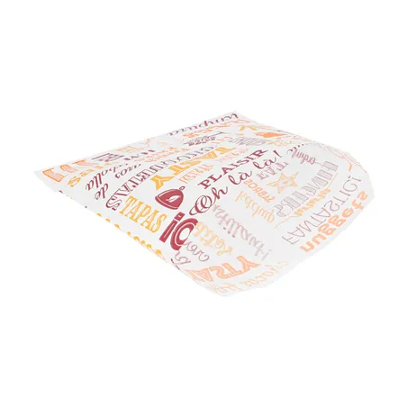 SACHET POUR FRITURES 'PAROLE' 35 G/M2 12x12 CM BLANC PARCH.INGRAISSABLE (1000 UNITÉ)