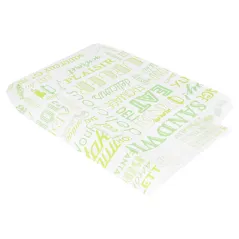 POCHETTES HAMBURGER 'GREEN PAROLE' 32 G/M2 14+7x22 CM VERT PARCH.INGRAISSABLE (500 UNITÉ)