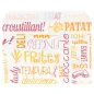 SACHET POUR FRITURES 'PAROLE' 32 G/M2 12x9 CM BLANC PARCH.INGRAISSABLE (1000 UNITÉ) SACHET POUR FRITURES