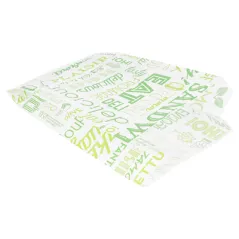 POCHETTES HAMBURGERS 'GREEN PAROLE' 32 G/M2 12+7x18 CM VERT PARCH.INGRAISSABLE (500 UNITÉ)