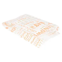 POCHETTES HAMBURGERS 'ORANGE PAROLE' 32 G/M2 14+7x22 CM ORANGE PARCH.INGRAISSABLE (500 UNITÉ)