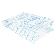 POCHETTES HAMBURGERS 'BLUE PAROLE' 32 G/M2 12+7x18 CM BLEU PARCH.INGRAISSABLE (500 UNITÉ)