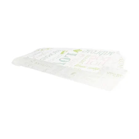PAPIER INGRAISSABLES OUVERT 2 CÔTÉS 'GREEN PAROLE' 35 G/M2 9+3x22 CM BLANC PARCH.INGRAISSABLE (500 UNITÉ)