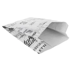 SACHETS POUR BURGER 'PAROLE' 35+20 G/M2 14+7x22 CM ARGENTE PARCHEMIN + ALUMINIUM (500 UNITÉ)