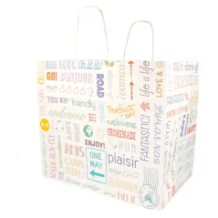 SACS SOS AVEC ANSES "TRAITEUR" 'PAROLE' 90 G/M2 32+21x28,5 CM BLANC CELLULOSE (250 UNITÉ)