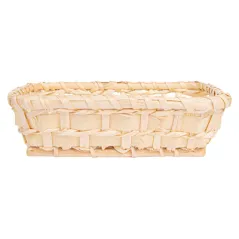PANIER RECTANGULAIRE SIMILAIRE OSIER   18x14x5 CM NATUREL PP (1 UNITÉ)