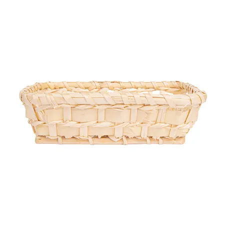 PANIER RECTANGULAIRE SIMILAIRE OSIER   18x14x5 CM NATUREL PP (1 UNITÉ)