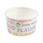POTS À GLACES 'PAROLE' 90 ML 210 + 18 PE G/M2 Ø7,2x4 CM BLANC CARTON (2000 UNITÉ) POTS À GLACES