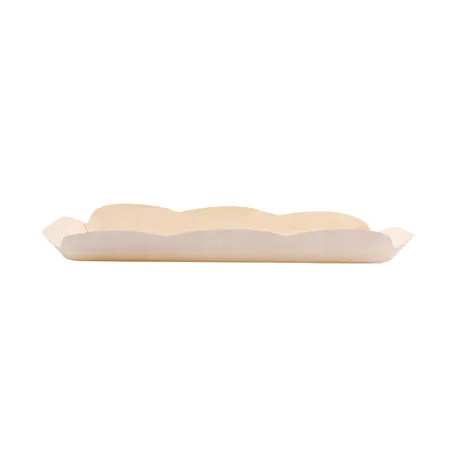 BARQUETTES RECTANGULAIRES WOOD  25x10x2,5 CM NATUREL BOIS (50 UNITÉ)