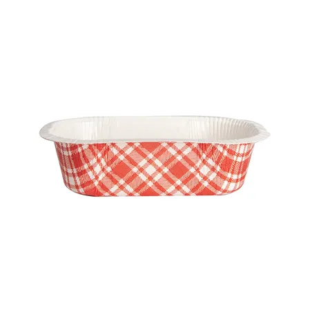 BARQUETTES THERMO FIXANTES 'VICHY' 405 ML 390 G/M2 + 25G/M2 PET 16x10x4,5 CM BLANC CARTON (1000 UNITÉ)