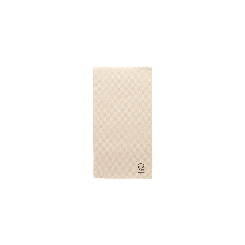 SERVIETTES ECOLABEL P. 1/6 DOUBLE POINT  19 G/M2 30x40 CM NATUREL OUATE RECYCLÉE (1500 UNITÉ)