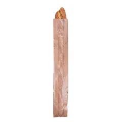 SACHETS PAIN ROND AVEC FENÊTRE ECO 'FEEL GREEN - JUST PAPER' 32 G/M2 9+4x60 CM NATUREL KRAFT (250 UNITÉ)