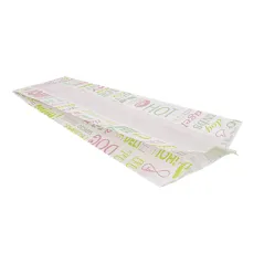 SACHETS BAGUETTE ROND AVEC FENÊTRE ECO PFAS FREE 'PAROLE - JUST PAPER' 32 G/M2 9+6x35 CM BLANC PARCH.INGRAISSABLE (250 UNITÉ)