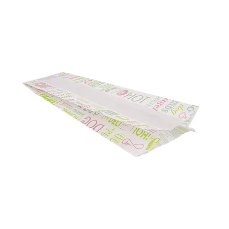 SACHETS BAGUETTE ROND AVEC FENÊTRE ECO PFAS FREE 'PAROLE - JUST PAPER' 32 G/M2 9+6x35 CM BLANC PARCH.INGRAISSABLE (250 UNITÉ)