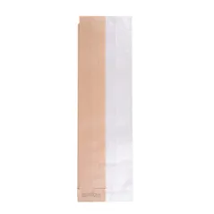 SACHETS POUR SANDWICHES AVEC FENÊTRE ECO PFAS FREE 'JUST PAPER' 40 G/M2 9+5,5x30 CM NATUREL PARCH.INGRAISSABLE (250 UNITÉ)