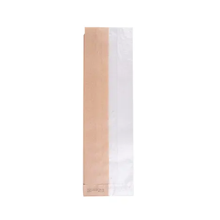 SACHETS POUR SANDWICHES AVEC FENÊTRE ECO PFAS FREE 'JUST PAPER' 40 G/M2 9+5,5x30 CM NATUREL PARCH.INGRAISSABLE (250 UNITÉ)