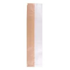 SACHETS POUR SANDWICHES AVEC FENÊTRE ECO PFAS FREE 'JUST PAPER' 40 G/M2 9+5,5x38 CM NATUREL PARCH.INGRAISSABLE (250 UNITÉ)