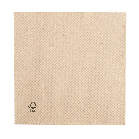 SERVIETTES ECOLABEL DOUBLE POINT  19 G/M2 30x30 CM NATUREL OUATE RECYCLÉE (1800 UNITÉ)