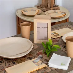 SETS DE TABLE OFFSET FEEL GREEN 'VINTAGE' 70 G/M2 30x42 CM QUADRICHROMIE PAPIER RECYCLÉ (2000 UNITÉ)