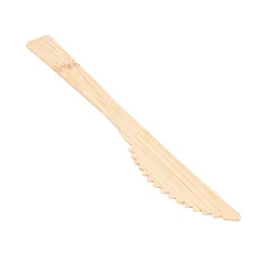 COUTEAUX BAMBOO 17 CM NATUREL BAMBOU (100 UNITÉ)