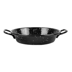 MINI POELE ÉMAILLÉE ARTINOX Ø10x2 CM NOIR ACIER (10 UNITÉ)