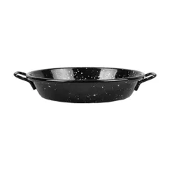 MINI POELE ÉMAILLÉE ARTINOX Ø12x2,4 CM NOIR ACIER (10 UNITÉ)