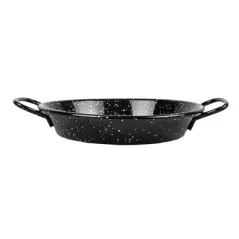 MINI POELE ÉMAILLÉE ARTINOX Ø15x2 CM NOIR ACIER (10 UNITÉ)