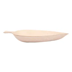 RÉCIPIENT FEUILLE BIONIC  9x6x1,2 CM NATUREL BAGASSE (1000 UNITÉ)