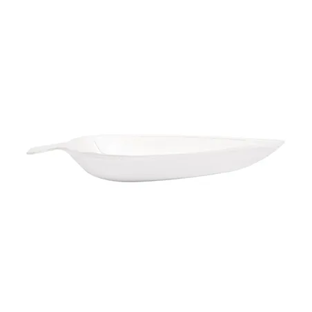 RÉCIPIENT FEUILLE BIONIC  9x6x1,2 CM BLANC BAGASSE (1000 UNITÉ)