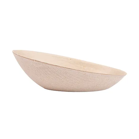 RÉCIPIENT OVALE BIONIC  8x4,8x2,7 CM NATUREL BAGASSE (1000 UNITÉ)