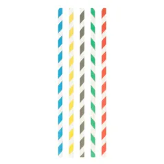 PAILLES À FRANGES SOUS SACHETS PAPER  Ø0,80x23,5 CM ASSORTI PAPIER (3000 UNITÉ)